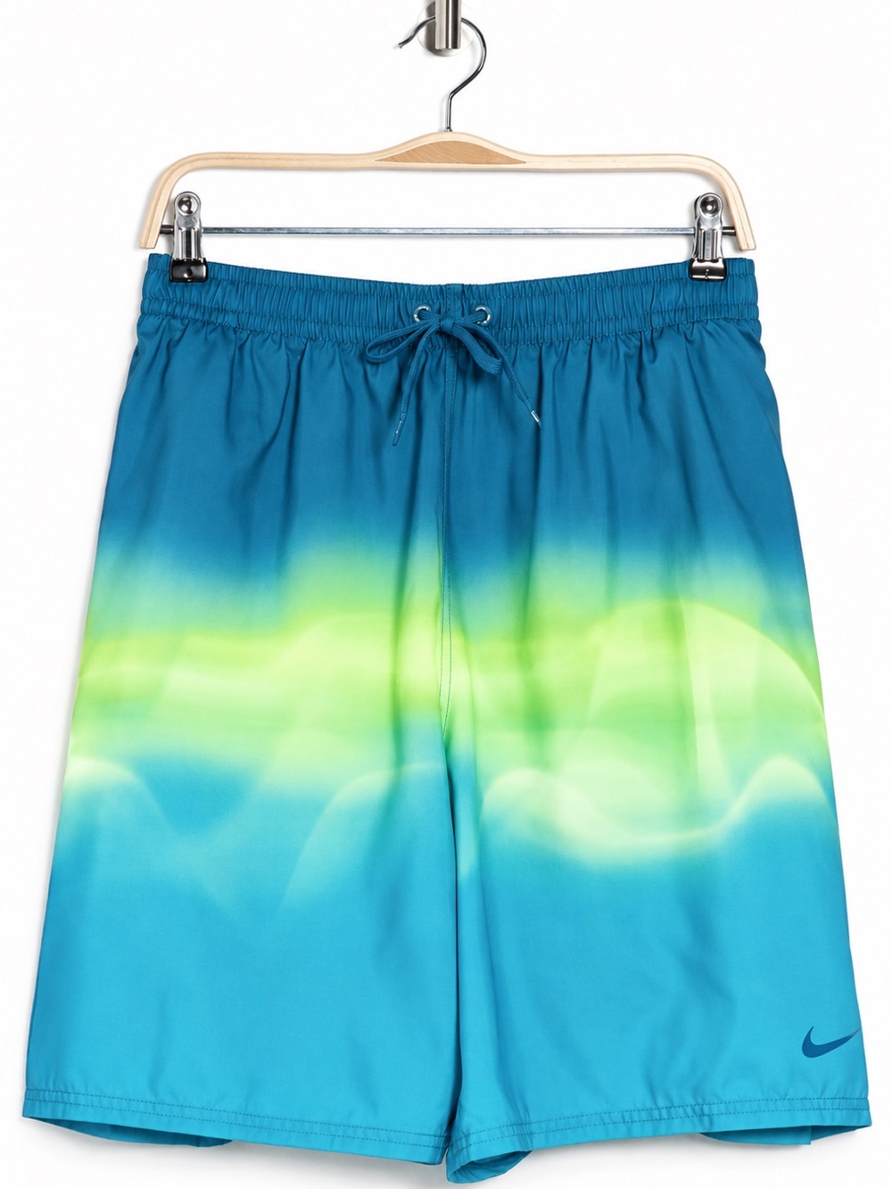 Nike Men’s 9” Teal & Lime Gradient Swim Shorts NWT